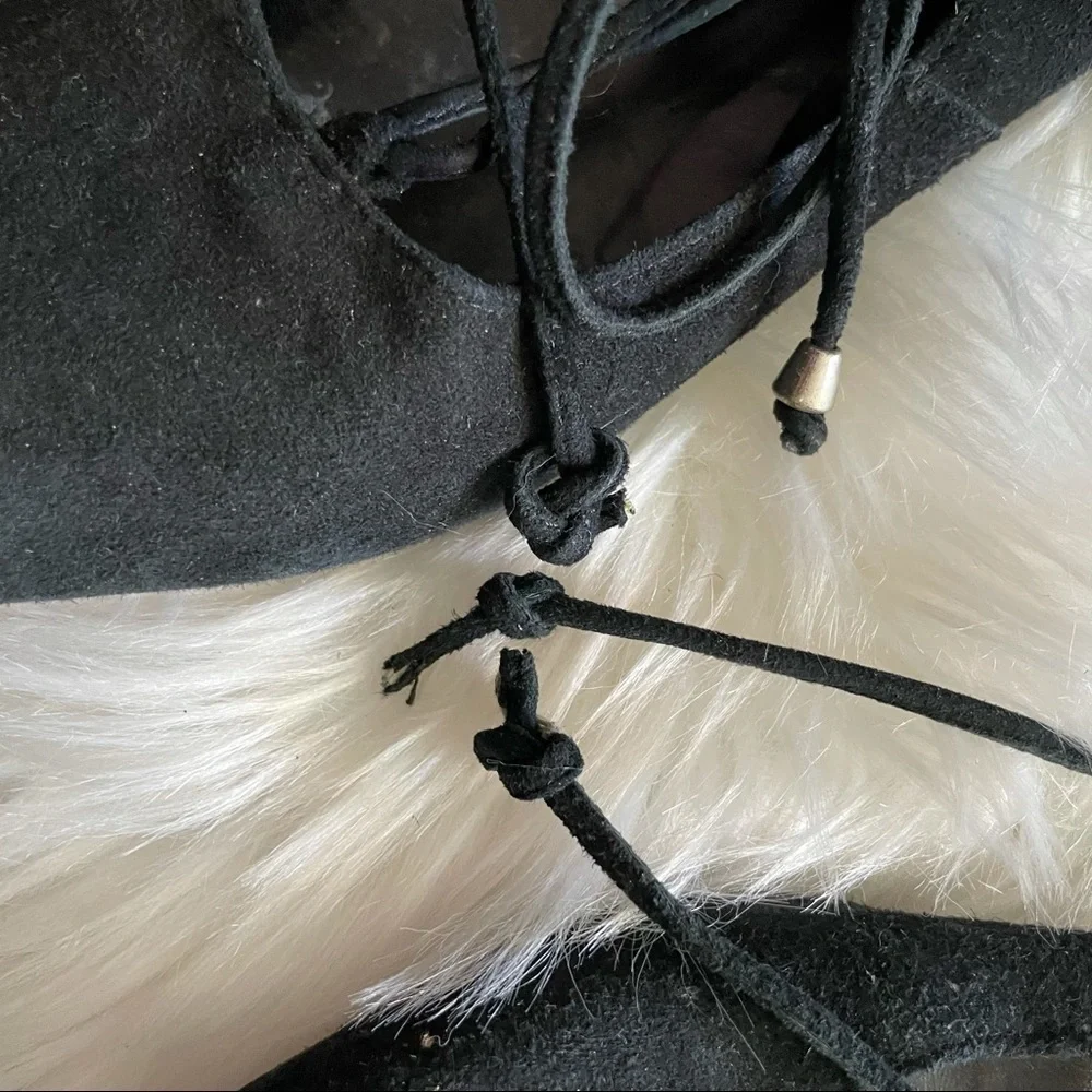 Gianna Lamberti black Suede Lace up flats